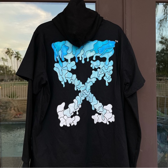 🔥🔥🔥 Off-White Marker Over Hoodie Black L 🔥🔥🔥 NWT - Picture 7 of 16